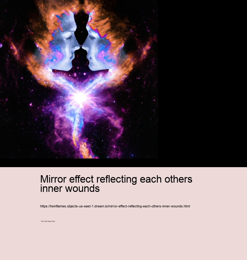 Mirror effect reflecting each others inner wounds